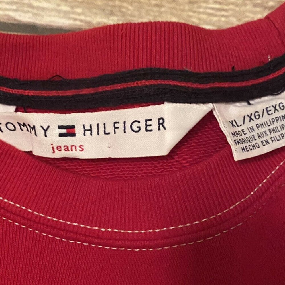 Vintage Tommy Hilfiger Cotton Pullover Sweater XL - Picture 4 of 6